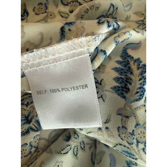 Rose + Olive Floral Button Front Blouse Womens Plus 2X Smocked Back Boho Hippie - Picture 4 of 9